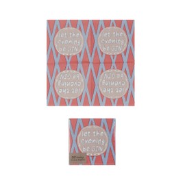 Creative Co-Op Let The Evening Be Gin Cocktail Napkins, Multicolor
