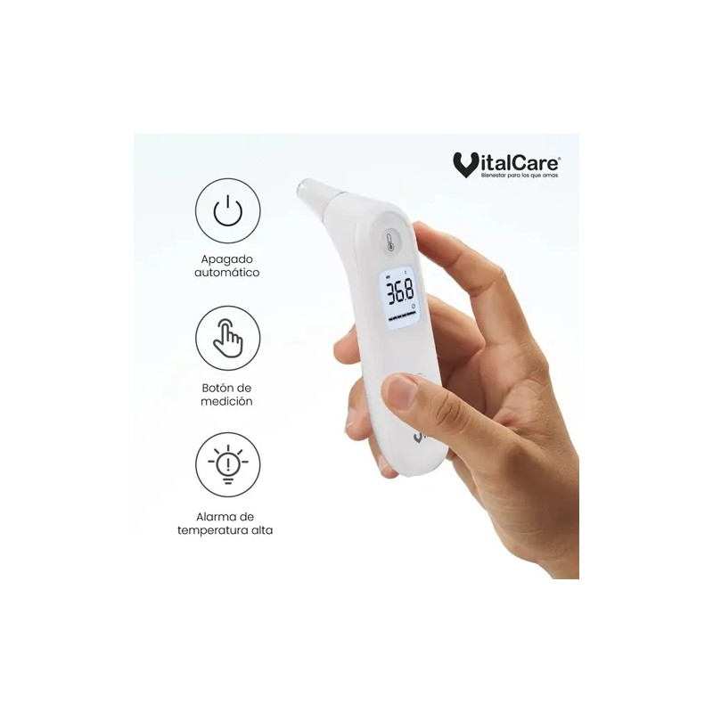 Termómetro De Oído Infrarrojo Yht-01 Vitalcare Blanco