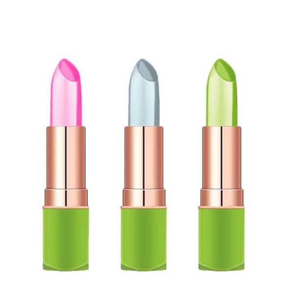 Vibely Aloe Vera Lipstick Durable Moisturising Cream Lip Balm Temperature Colour Changing Lip Gloss Set of 3