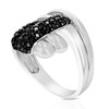 Vir Jewels 2/3 cttw Black Diamond Ring .925 Sterling Silver