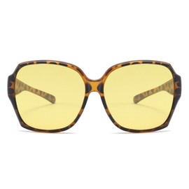 YAMEIZE Trendy Polarized Wear Over Sunglasses - For Men Women Vintage Anti Glare UV400 Protection Rectangle Wear Over Eyewear Driving