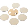 Coasters Set of 6 With Holder Silver - Gold Stainless