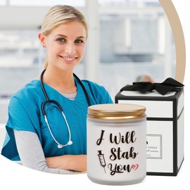 Gifts for Nurses Scented Candles Funny Nurse Week Gift for Women Men Natural Soy Candle-I Will Stab You