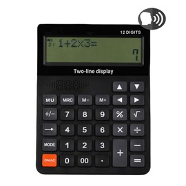Talking Desk Calculator for Low Vision,Basic Desktop Calculators with Big Buttons 2 Line Display,4 Function Simple Calculator for Weak Sight & Visual Impaired