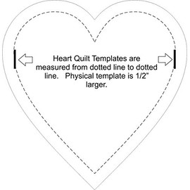 Choice of Size Acrylic Heart Quilt Template (2")