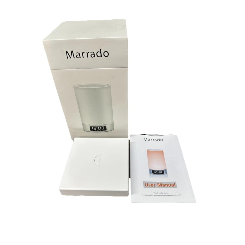 Marrado Wireless Bluetooth Speaker LED Touch Night Light Alarm Clock