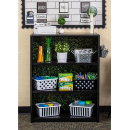 Teacher Created Resources Black and White Stripes Small Plastic Storage Bin 6-Pack (TCR2088586)