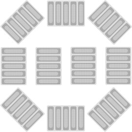 50PCS Window Weep Hole Screen Patch Strong Sticky Waterproof Sun-Resistant PET Adhesive (Plastic Grey)