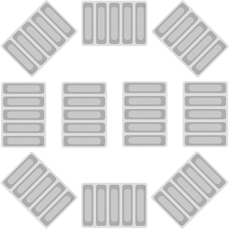 50PCS Window Weep Hole Screen Patch Strong Sticky Waterproof Sun-Resistant