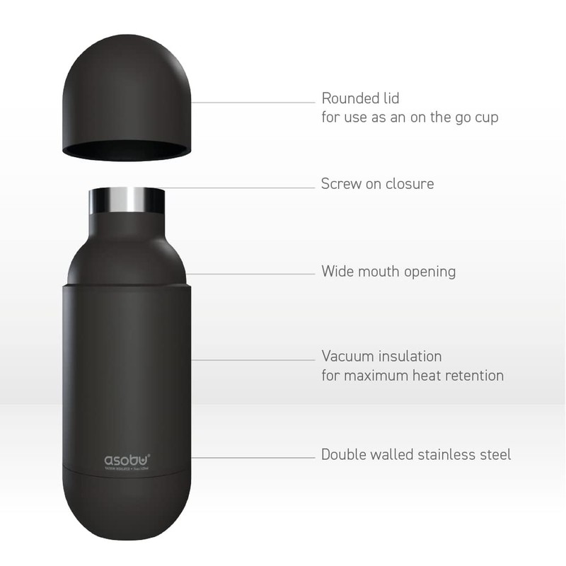Asobu Orb Stainless Steel Double Wall Insulated Travel Water Bottle