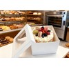 GoldenBakeryFamily 10 Pcs Cake Boxes,12x12x8 Inches White Bakery Boxe with