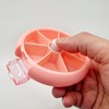 Portable Rotating Pill Organizer Pill Case Green 5ea