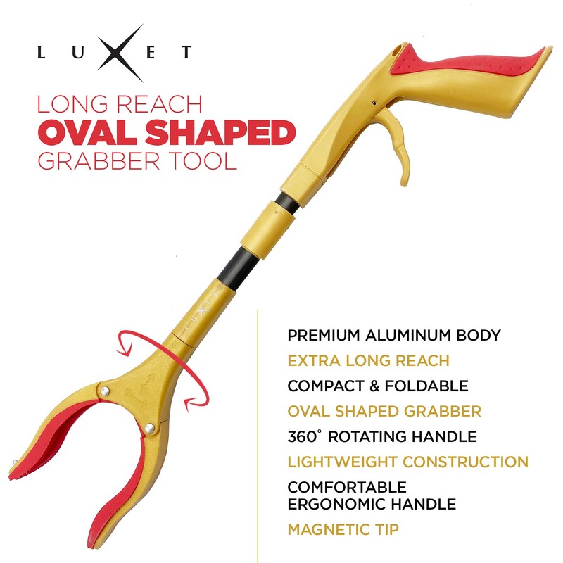 Grabber Reacher Tool - Latest Version Luxet 19 Inch Gold&Black,
