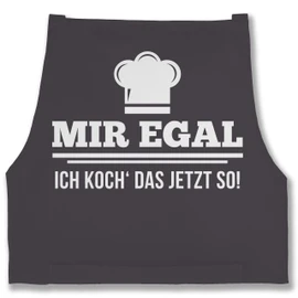 Shirtracer - Apron - Cooking Apron - Adult - Mir egal ich koch das jetzt so, 5 anthracite