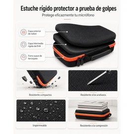 Funda de Micrófono Inalámbrico, Estuche de Transporte para Micrófonos