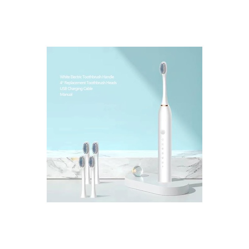 Paquete de dos cepillos de dientes eléctricos recargables para adultos