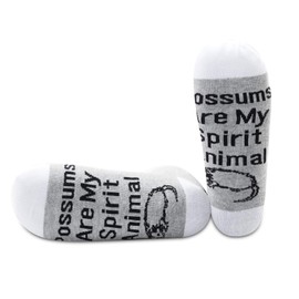 JXGZSO 1 Pair Possum Gift Possum Lover Socks Funny Opossum Socks My Spirit Animal Is A Possum Socks Possum Animal Lover Gift (My Spirit Animal Is A Possum 1 Pair)