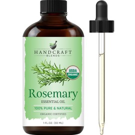 Handcraft Blends Organic Rosemary Essential Oil – 1 Fl Oz – 100% Pure and Natural – Premium Grade Essential Oil for Diffuser and Aromatherapy