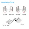 sourcing map 2inch Long Steel Small Slip Joint Flag Hinge