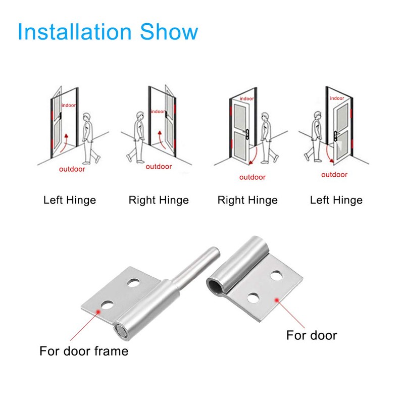 sourcing map 2inch Long Steel Small Slip Joint Flag Hinge