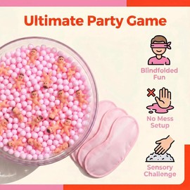 YUBAIHUI 3 Sets Baby Shower Games Funny Activities - Funniest Bridal Shower Game Ever, Ice Breakers for Boy or Girl, Grab Baby Madness (Pink)