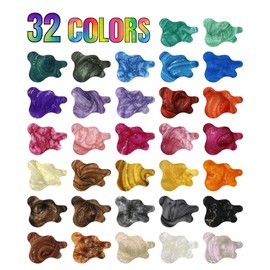 Livewell Prime 32-Colors Mica Powder Set - Ideal for Resin Art and Crafts - Premium Pigments for DIY Projects - for Epoxy, Soap Making, Crafts and DIY projects