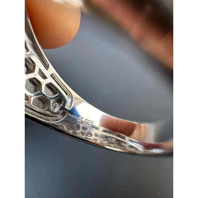 Harlembling Big 2.6ct Emerald Cut MOISSANITE Solitaire Mens Real Solid