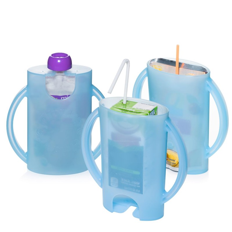 Flipping Holder Squeeze Proof Food Pouch Holder for Toddlers, Babies,