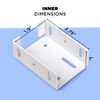 Heavy Duty 2-3/4 inches Rails Brackets Kit, White Alluminum Fence