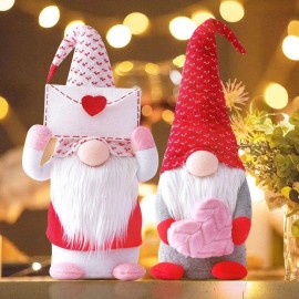 2pzs Gnomos Para Decoración Del Día De San Valentín Regalo Rojo