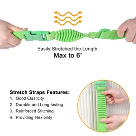 Vividwise Luggage Straps, Luggage Straps for Suitcases TSA Approved with Stretch Straps, 2 Pack Adjustable Travel Luggage Belt to Keep Your Suitcase Secure While Traveling (Stretch Green)