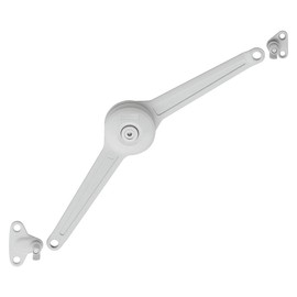 Gedotec Duo Forte Premium Flap Support Set, White Coated Steel, Hinge for Flap Height: 200-700 mm, 1 Piece with Screw-On Tabs