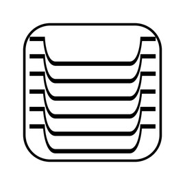 APS Serviertablett „Kaffeehaus“, klassisches Wiener Kaffeehaus Tablett, Edelstahl Tablett, hochglanzpoliert, oval, Rand eingerollt, 26,5 x 19 cm, 1 cm Höhe