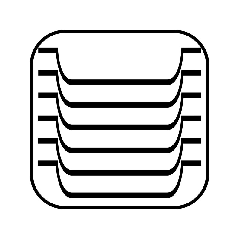 APS Serviertablett „Kaffeehaus“, klassisches Wiener Kaffeehaus Tablett, Edelstahl Tablett, hochglanzpoliert,