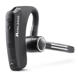 Midland C1521 Dual Headset Bluetooth Headset with Built-in PTT for hands-free communication, mono headset with headband microphone, noise cancellation