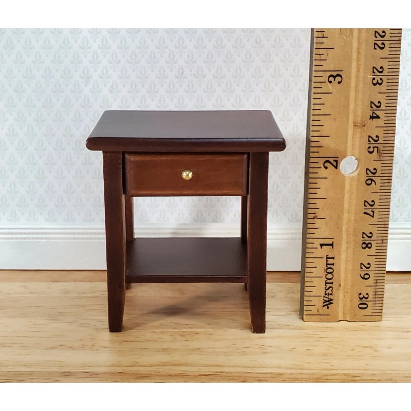 Handley House Dollhouse Side Table Night Stand with Drawer 1:12