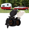 Yctze 13 Pin to 7 Pin Trailer Plug Adapter Double