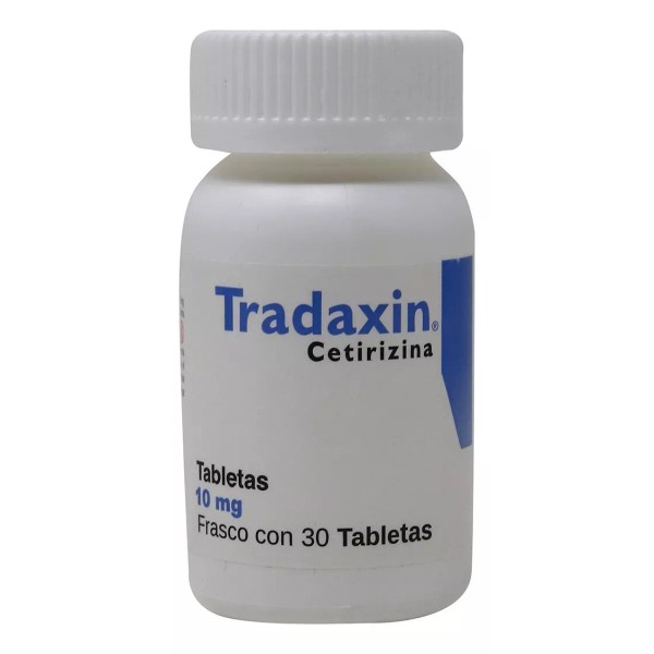 Tradaxin Cetirizina 10 Mg Frasco C/30 Tabletas Sbl