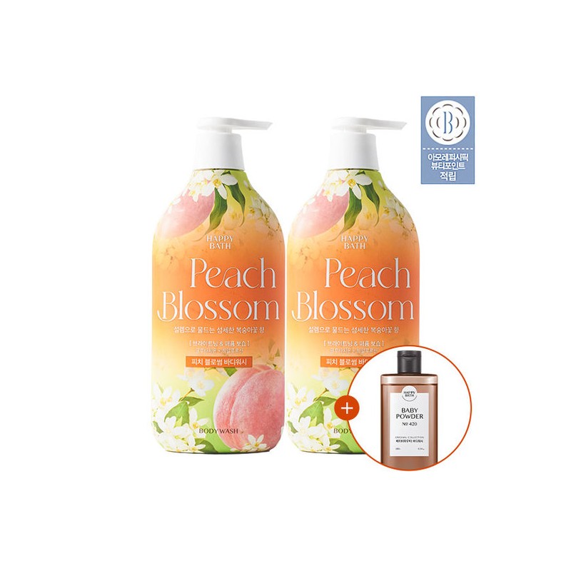 Happy Bath [Exclusive Price] Blossom Body Wash 900g 2 Packs
