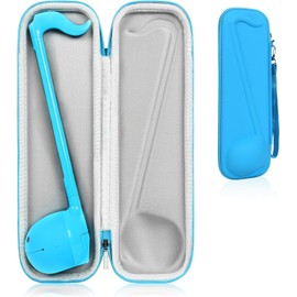 LimCryspp Case Compatible with Otamatone Japanese Electronic Musical Instrument Portable Synthesizer,Instrumental Music Storage Holder for Otamatone Regular Size,360-degree Double Zipper (Black)