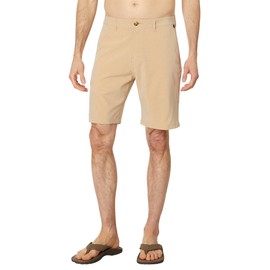 Quiksilver Men's 20" Union Heather Amphibian Shorts, Khaki, 36