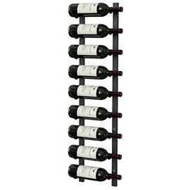 Y-Furniture Wall Series - Wall Mounted Wine Rack, Wine Storage (Satin Black Finish) (Steel, 12 Bottles)