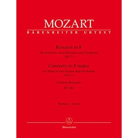 Wolfgang Amadeus Mozart-Piano Concerto 7 K242 Full score-Orchestra