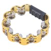 Tambourine Double Row Floral Design Percussion Jingles Hand Instrument for