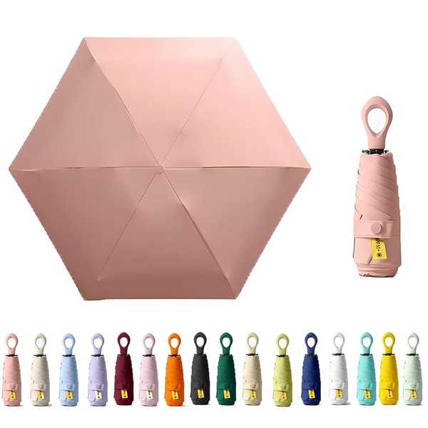 HUAMu Mini Parasol Travel Ring Handle Coating Layer Fabric Blocking