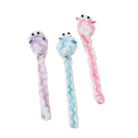 SHIMMURR Cat Toys Furry Worms with Colorful Stripes (3-Piece Set)