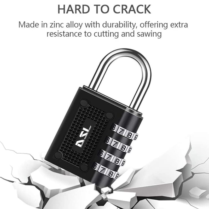 Combination Padlocks, DSL Pack of 2 Padlock with Code (4