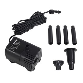 12W Solar Water Pump KIT: DC Dry-Run Protection Solar Water Pump 186 GpH with 18V 12W Solar Panel for Fountain, Fish Pond, and Aquarium (No Backup Battery)