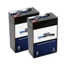 6V 4.5AH Sealed Lead Acid (SLA) Battery - T1 Terminals - for ZB-6-4.5 - 2PK