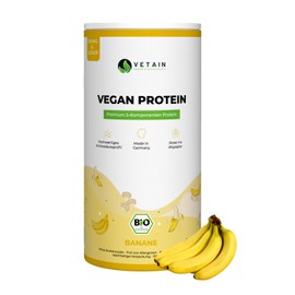 Vetain Vegan Protein Vanilla – Organic Vegan Protein Powder – Best Compatible, Naturally Delicious – No Sweeteners, Sugar Additives or Allergens – Protein Made from 5 Vegetable Components – 600 g